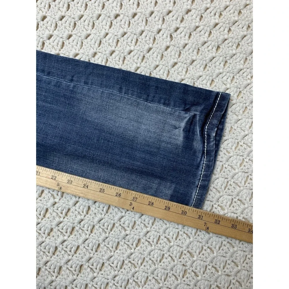 Rock and Roll Cowgirl Women Jeans 26x32Approx‎ 28x31 Blue Denim Low Rise Bootcut - Picture 11 of 12